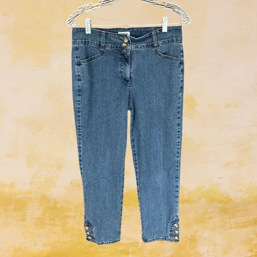 Charter Club Straight Leg Stretchy Crop - Ankle Jeans Blue Size 8